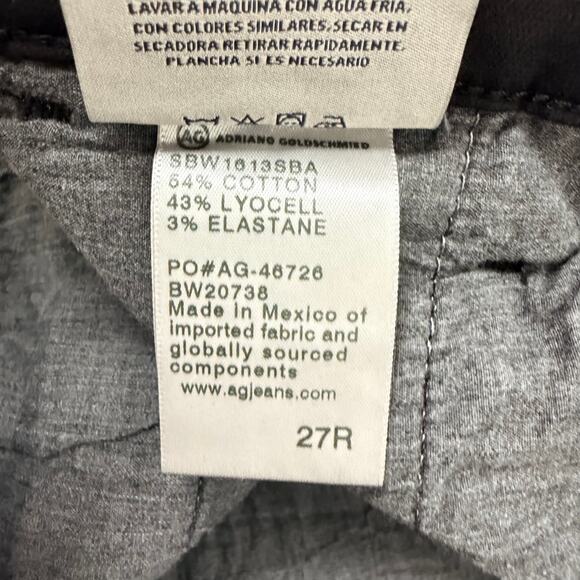 NWT AG Adriano Goldschmied The Caden Tailored Trouser Black Womens Size 27 - Picture 11 of 12